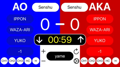 Tangkapan skrin Kumite Scoreboard